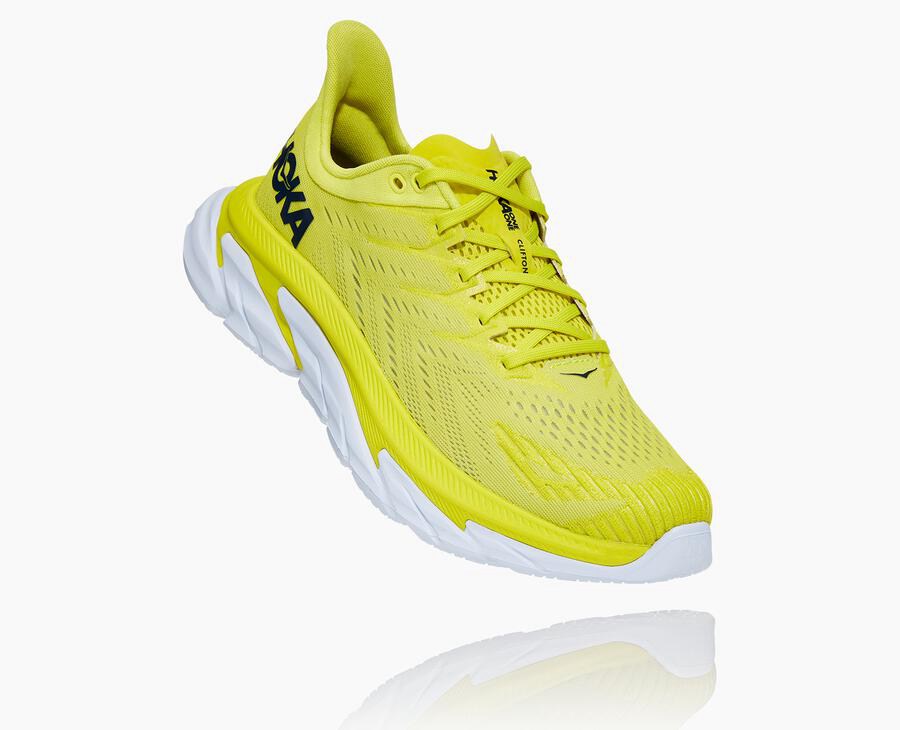 Running Shoes Mens - Hoka One One Clifton Edge - Fluorescence - GBOLUEJ-48